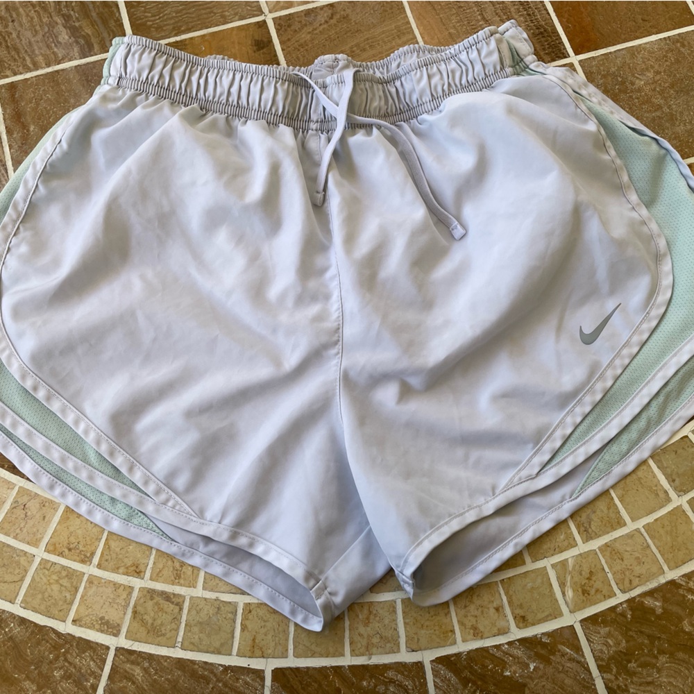 Nike white and mint green shorts